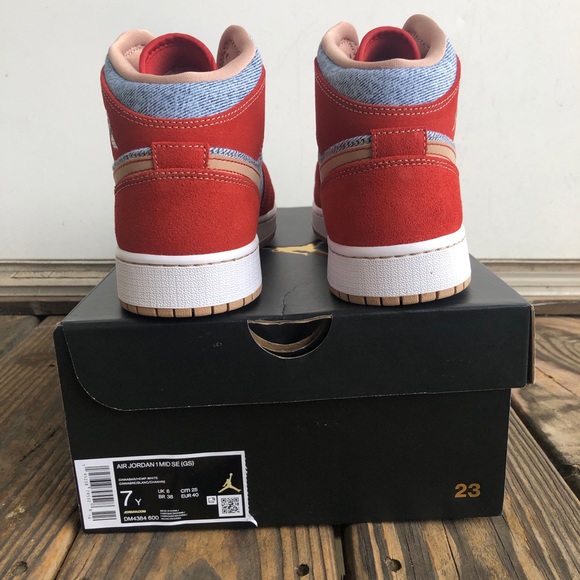 Air Jordan 1 Mid - “Denim Red” - Picture 10 of 11